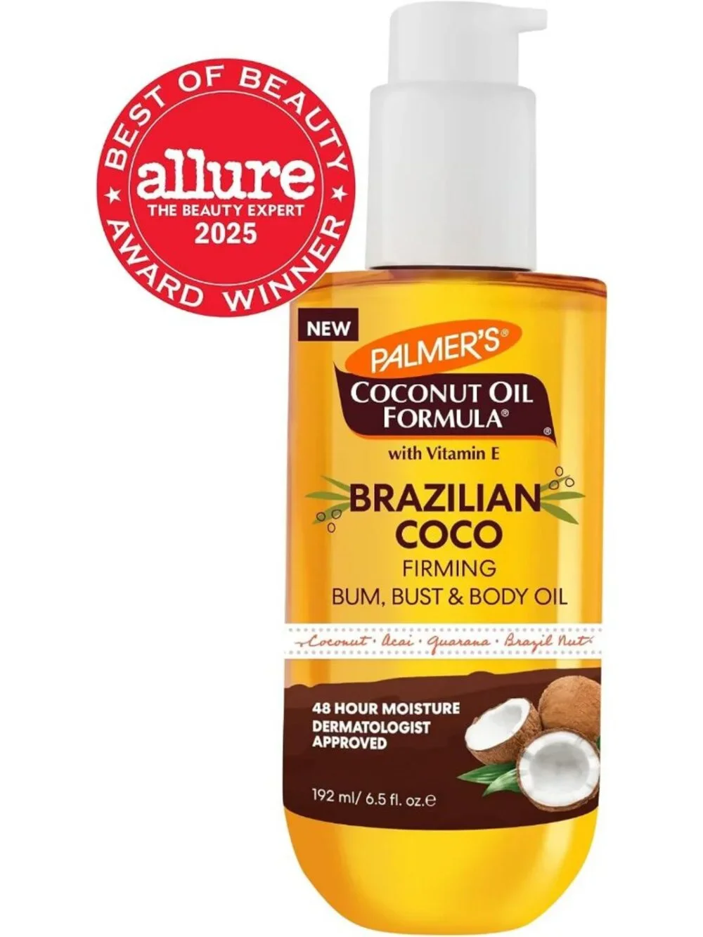 Cocoa Firming Body Oil with Coconut & Vitamin E | Skin Tightening, 48hr Moisture